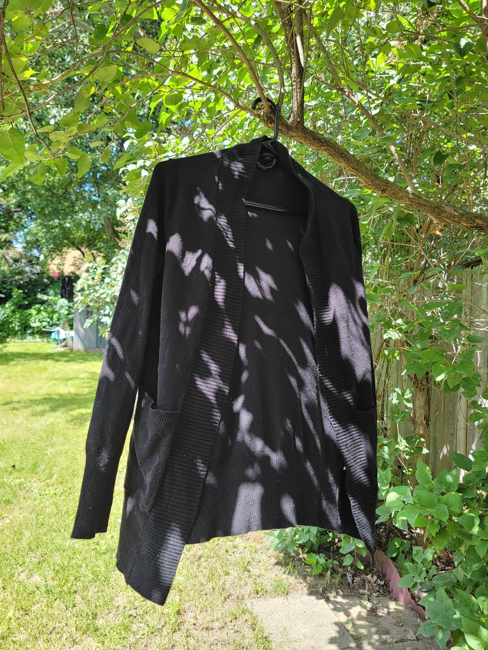 Black Open-Front Women’s Sweater Cardigan